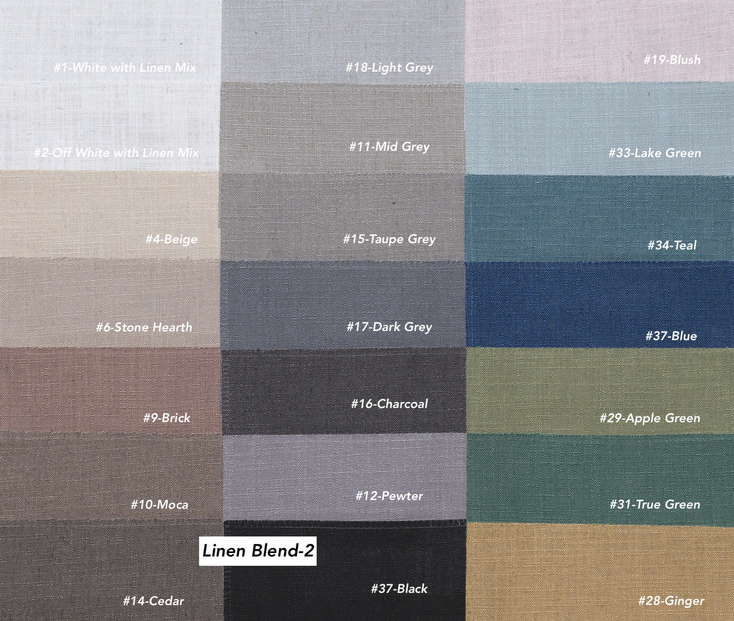 Fabric Swatches Linen Poly Blend-2, Shades and Curtain Fabric Swatches, Trim Colors