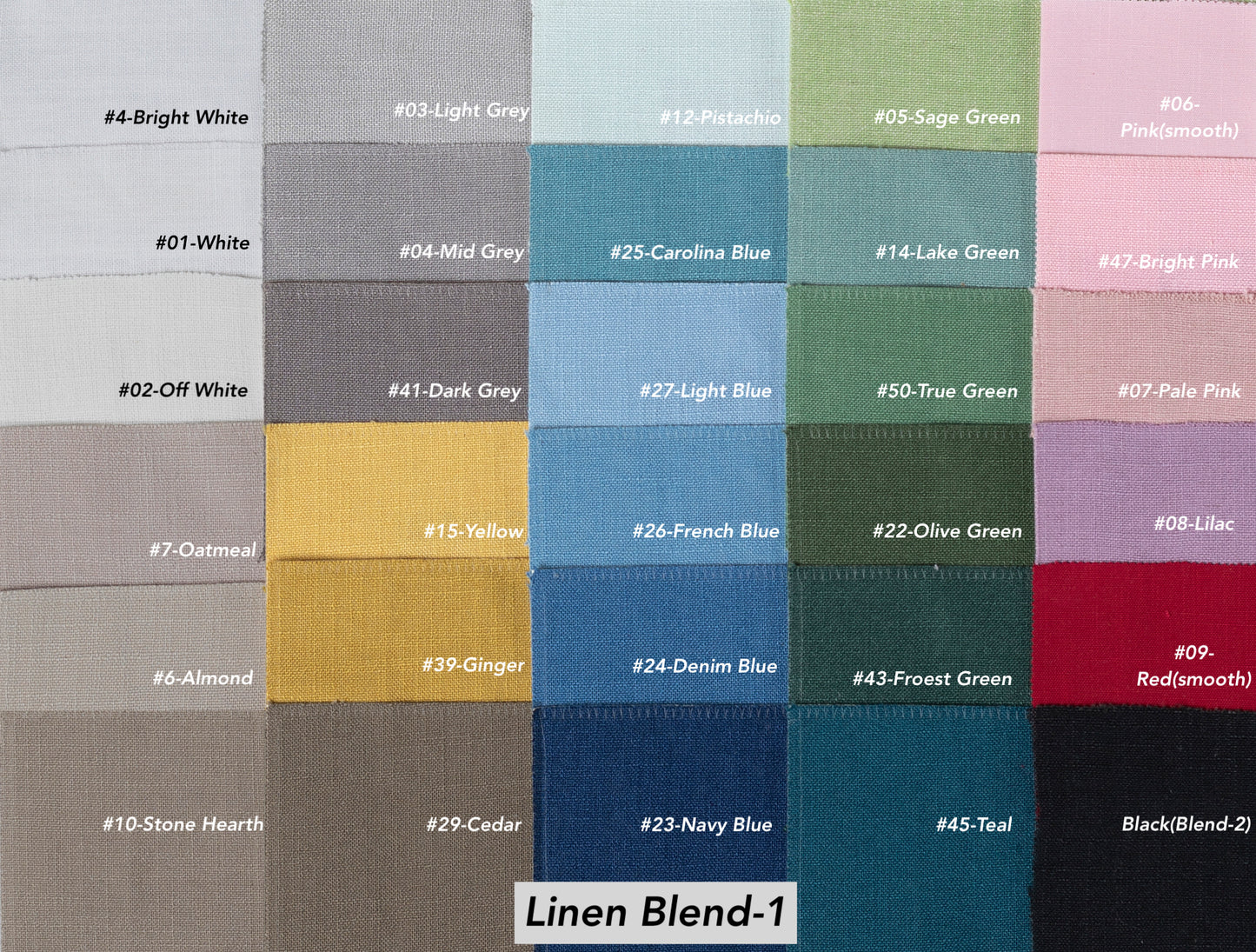 Fabric Swatches Linen Poly Blend-1, Shades and Curtain Fabric Swatches, Trim Colors