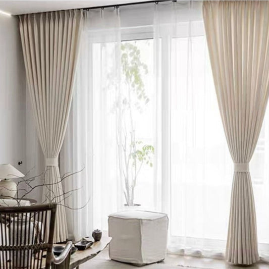 Custom Curtain Panels, Linen blend-4 Fabric, Customized Size and Finish Available