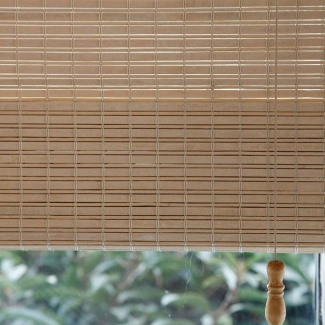 Bamboo Shades with Scallop Valance, Nursery Custom Bamboo Fold Up Blinds with/out Lining